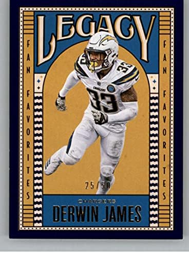 2019 Panini Legacy Rajongó Kedvencek Kék 10 Derwin James SER/50 Los Angeles Chargers Hivatalos NFL Labdarúgó-Trading Card Nyers (NM