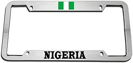SFOALN Alumínium Nigéria Nigériai Zászló Ország Fém Rendszám Autó Dekoráció - Elülső, mind a Hátsó Rendszámtábla Keret tag 12 X 6