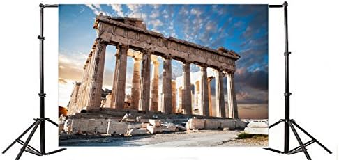 Yeele 10x6.5ft Akropolisz Romot Oldal Hátteret Vinil Parthenon Templom Márvány Pillér Görögország Mérföldkő Épület Fotózás Háttér