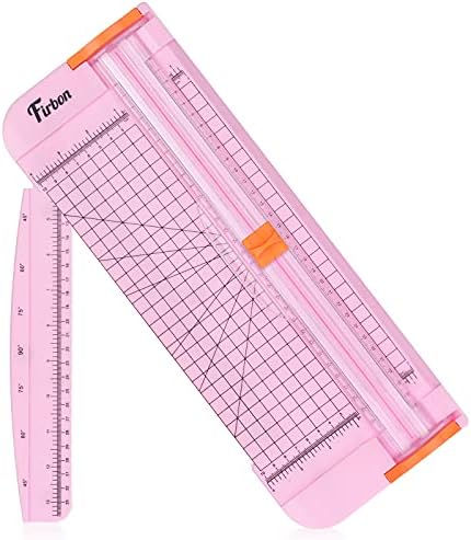 Firbon A4-es Papír Vágó 12 Inch Titán Egyenesen papírvágógép Oldalán Uralkodó a Scrapbooking Kézműves, Papír, Kupon, Címke, Kártyaköteg(Rózsaszín)