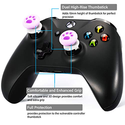 Playrealm FPS Thumbstick Extender & 3D Textúra Szilikon Gumi Markolat Fedél 2 db Xbox Sorozat X/S & Xbox Kontroller(Macska Mancsa