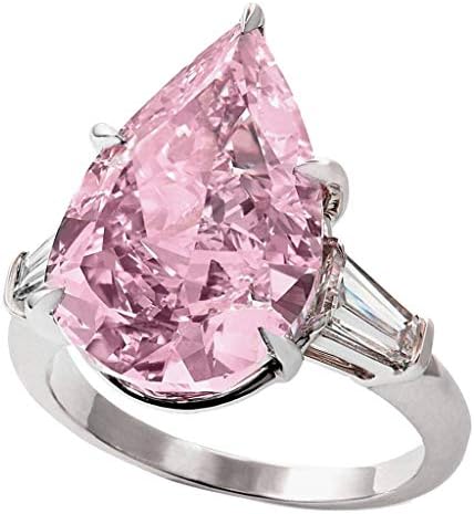 Csörög a Nők, Gyönyörű Rózsaszín Gyémánt Geometria vízcsepp Hegyes Gyűrű Női Ékszerek Gifta Jó Ajándék egy Barátnő, Barát, Család