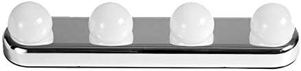 LED Teszik Fel a Fény 4 Izzó Tükör Világítás tapadókorong Telepítés fésülködő Asztal elemes Fürdőszoba, Smink, Öltözködés Tábla(Fehér)