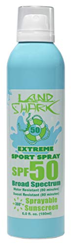 Trópusi tengeri - Szárazföldi Cápa Extrém Sport 360 Folyamatos Fényvédő Spray - Víz + Verejték Ellenálló - UVA/UVB SPF 50 - Fény Kókusz