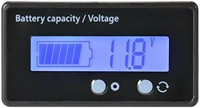 LCD Akkumulátor Kapacitás Monitor Mérő Mérő,Vízálló 12V/24V/36V/48V Ólom-Sav Akkumulátor állapotjelzője,Lítium Akkumulátor Kapacitás