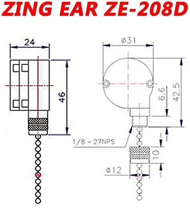 Miayaya Zing Fül ZE-208D Húzza Lánc Kapcsoló 3 Sebesség 8 Vezeték 3A 250VAC, 6A 125VAC Kábel Ellenőrző Mennyezeti Ventilátor Javítás