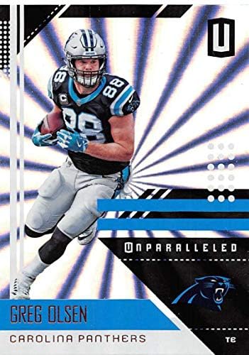2018-ig Páratlan Ragyog Foci 28 Greg Olsen Carolina Panthers Hivatalos NFL Kereskedelmi Kártyát A Panini