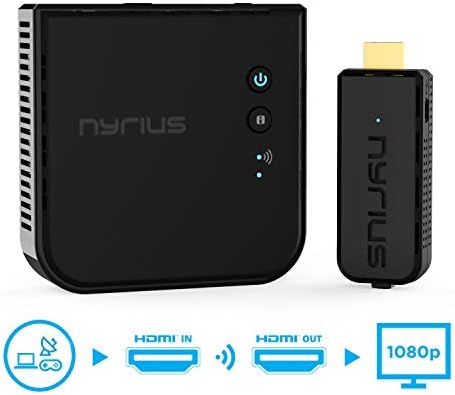 Nyrius Kos Elsődleges Digitális Vezeték nélküli HDMI Adó & Vevő Rendszer HD 1080p 3D Video Streaming, Laptop, PC, Cablebox, Műholdas,