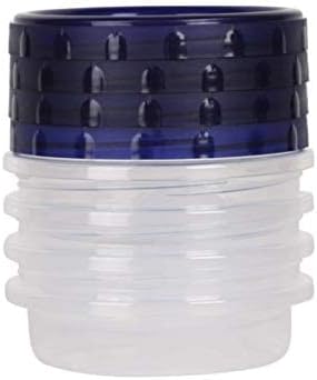 HomeyGear 4 Csomag Twist Top Élelmiszer-Tároló Tartályok szivárgásmentes, Légmentes Leves Tároló Tartályok Csavar & Seal Fedelek BPA-Mentes,