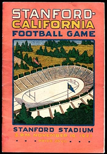 1921-ben a Stanford v Cal Futball egy Nagy Játék, Program, Kiváló Állapotban - Főiskolai Programok