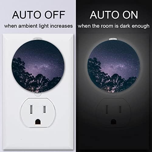 2 Csomag Plug-in Éjjeli LED-es Éjszakai Fény, Fantasztikus, Égi Minta az Alkonyat-hogy-Hajnal Érzékelő Gyerek Szoba, Gyerekszoba,