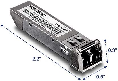 TRENDnet 1000Base - SX Ipari SFP RJ45 Multi-Mode LC Modul, TI-MGBSX, Akár 550m (1,804 Ft), IEE 802.3 z, ANSI Fiber Channel, adatátviteli