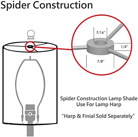 Aspen Kreatív 32629 Átmeneti Utókornak Birodalom Alakú Építési Fehér, 12 Széles (6 x 12 x 9) Pók lámpaernyőt